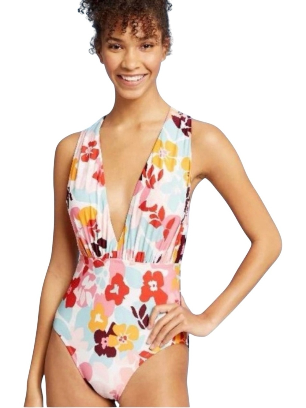 NWT SEA ANGEL FLORAL ONE PIECE SWIMSUIT SIZE M